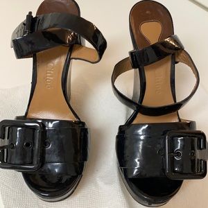 Chloe heelShoe size is 6.5 to 7. Bottom of shoe looks like it says 39 not size 9